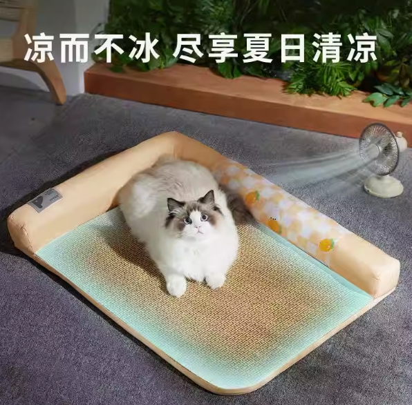 夏季宠物凉席猫咪冰垫藤编凉席狗窝可水洗不易变形凉席垫子新款